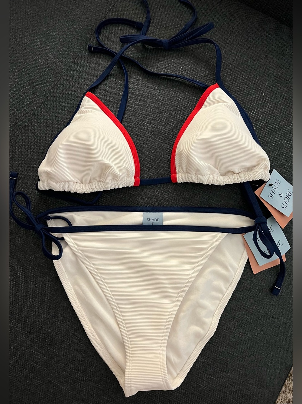 NWT Shade & Shore bikini , red, white , blue
